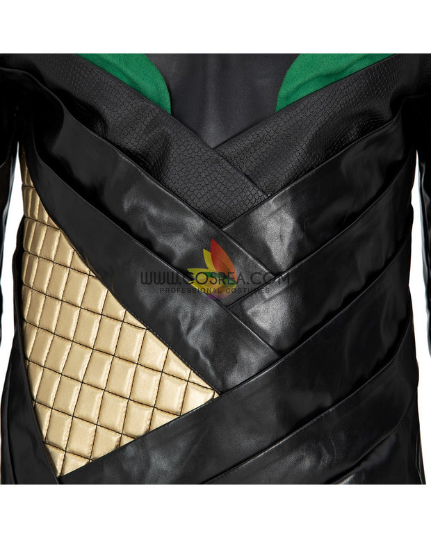 Cosrea Marvel Universe Loki PU Leather Cosplay Costume