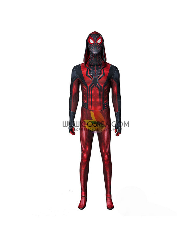 Cosrea Marvel Universe Miles Morales Crimson Cowl Digital Printed Cosplay Costume