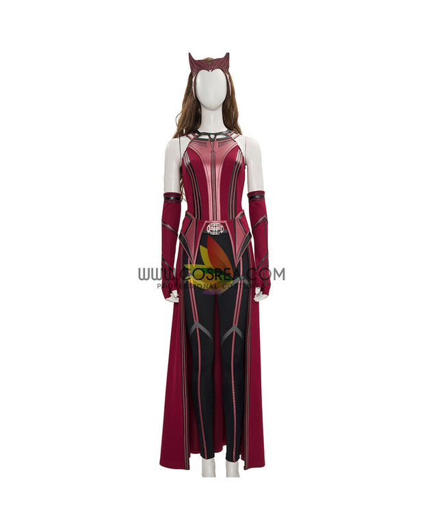 Cosrea Marvel Universe Scarlet Witch Textured Fabric Version Cosplay Costume