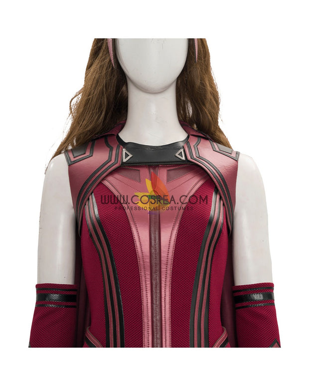 Cosrea Marvel Universe Scarlet Witch Textured Fabric Version Cosplay Costume