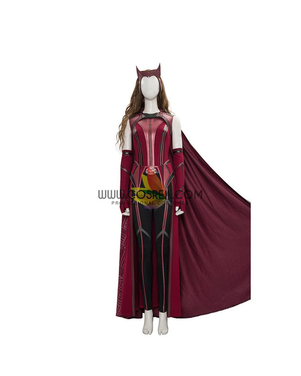 Cosrea Marvel Universe Scarlet Witch Textured Fabric Version Cosplay Costume