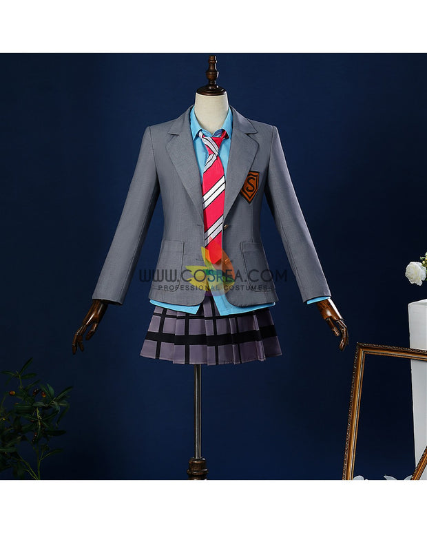 Cosrea U-Z Kaori Miyazono Your Lie in April Uniform Fabric Cosplay Costume