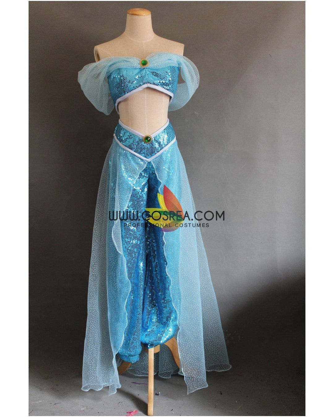 Princess Jasmine Aladdin Sequin Cosplay Costume