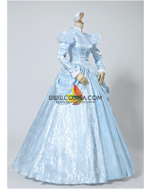 Princess Cinderella Winter Cosplay Costume In Brocade Satin - Cosrea ...