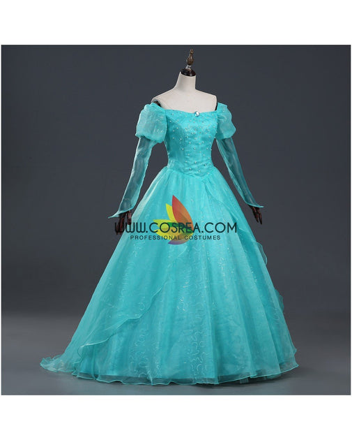 Princess Ariel Turquoise Tulle With Pearl Little Mermaid Cosplay ...