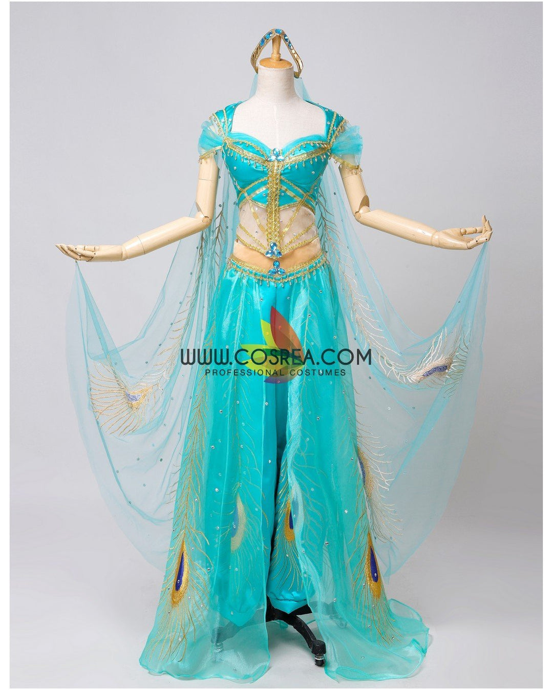 Princess Jasmine Embroidered Live Action Movie Cosplay Costume