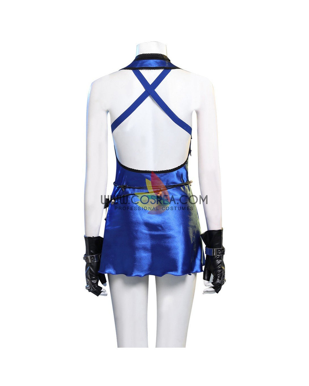 Final Fantasy VII Remake FF7 Remake Tifa HoneyBee Blue Dress Cosplay Costume  - Cosrea Cosplay