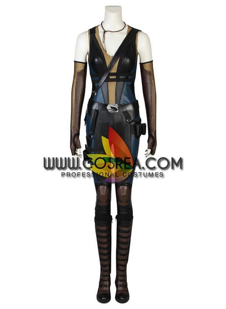 Domino Deadpool 2 PU Leather Cosplay Costume - Cosrea Cosplay