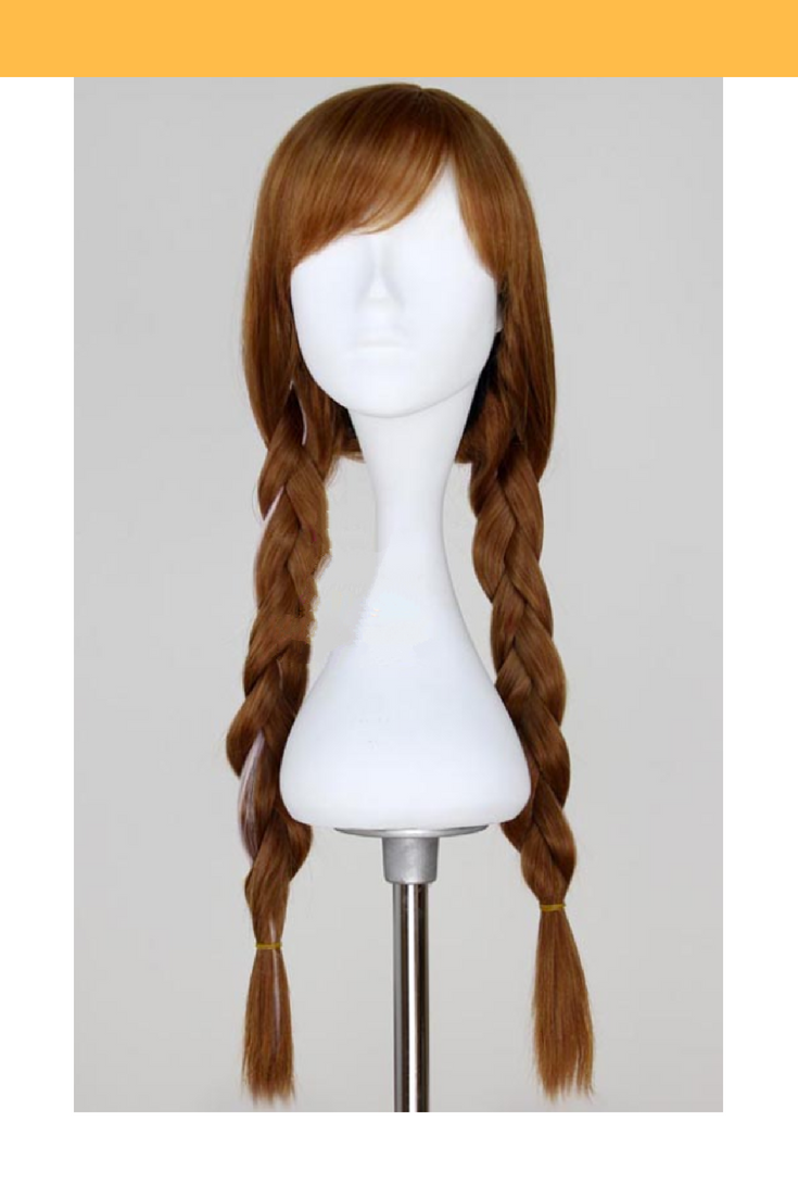 Frozen Anna Natural Brown With Highlight Braided Cosplay Wig